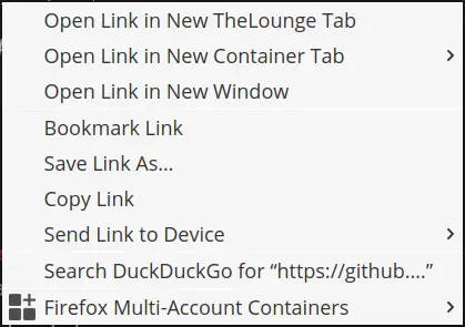 Firefox context menu after clicking on a Link, There is no longer an "Open Link in New Private Window" item